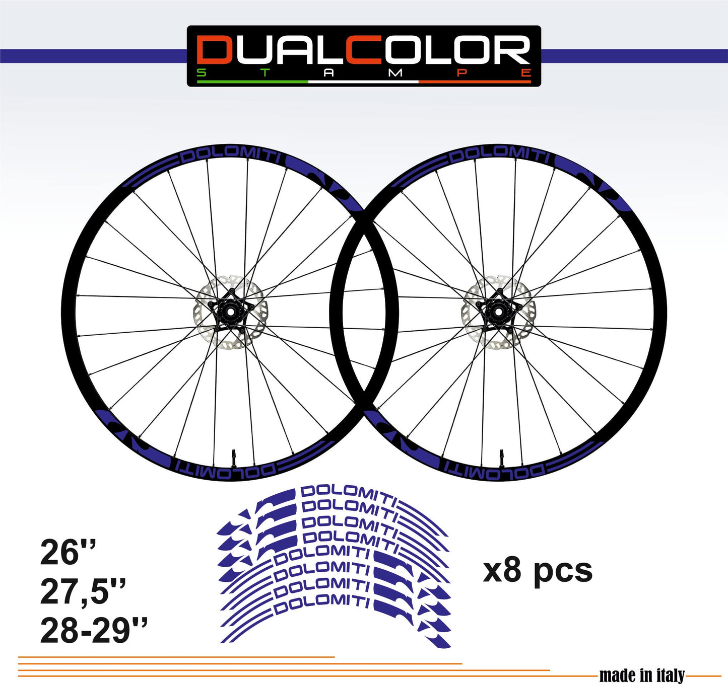 DualColorStampe Adesivi Cerchi Bici 26'' - 27,5'' - 28-29'' Pollici Ruota Bici MTB Bike Stickers Cerchi MTB B0059 a €10.00 solo da DualColorStampe