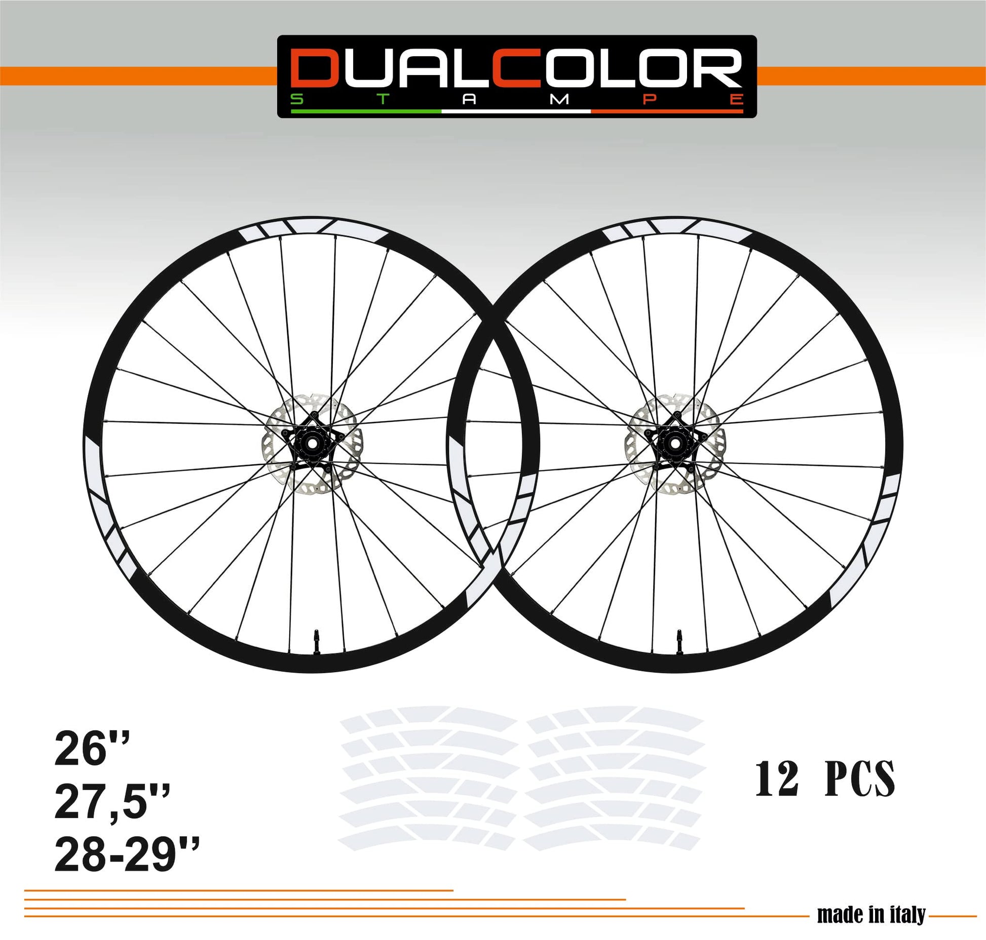 DualColorStampe Adesivi Cerchi Bici 26'' - 27,5'' - 28-29'' Pollici Ruota Bici MTB Bike Stickers Cerchi MTB B0030 a €10.00 solo da DualColorStampe