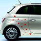DualColorStampe Adesivi Compatibili con Fiat 500 stickers universali tuning stelline decal adesivi auto fiancata laterale COD.0284 a €11.99 solo da DualColorStampe