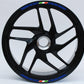DualColorStampe Confezione Adesivi Set Completo di Cerchi Strisce per Moto per 2 Ruote da 15'' pollici strips Design italia COD.D0090 a €12.99 solo da DualColorStampe