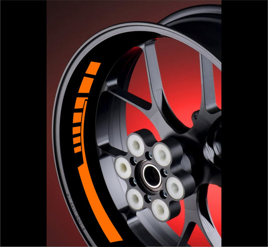 DualColorStampe Adesivi interno cerchi moto 17 POLLICI Compatibili con Ducati Suzuki Kawasaki Triumph cerchioni gomme strisce COD.D0065 a €9.99 solo da DualColorStampe