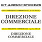 Adesivo DIREZIONE COMMERCIALE decorazione per porta azienda stickers COD. I0011 a €12.99 solo da DualColorStampe