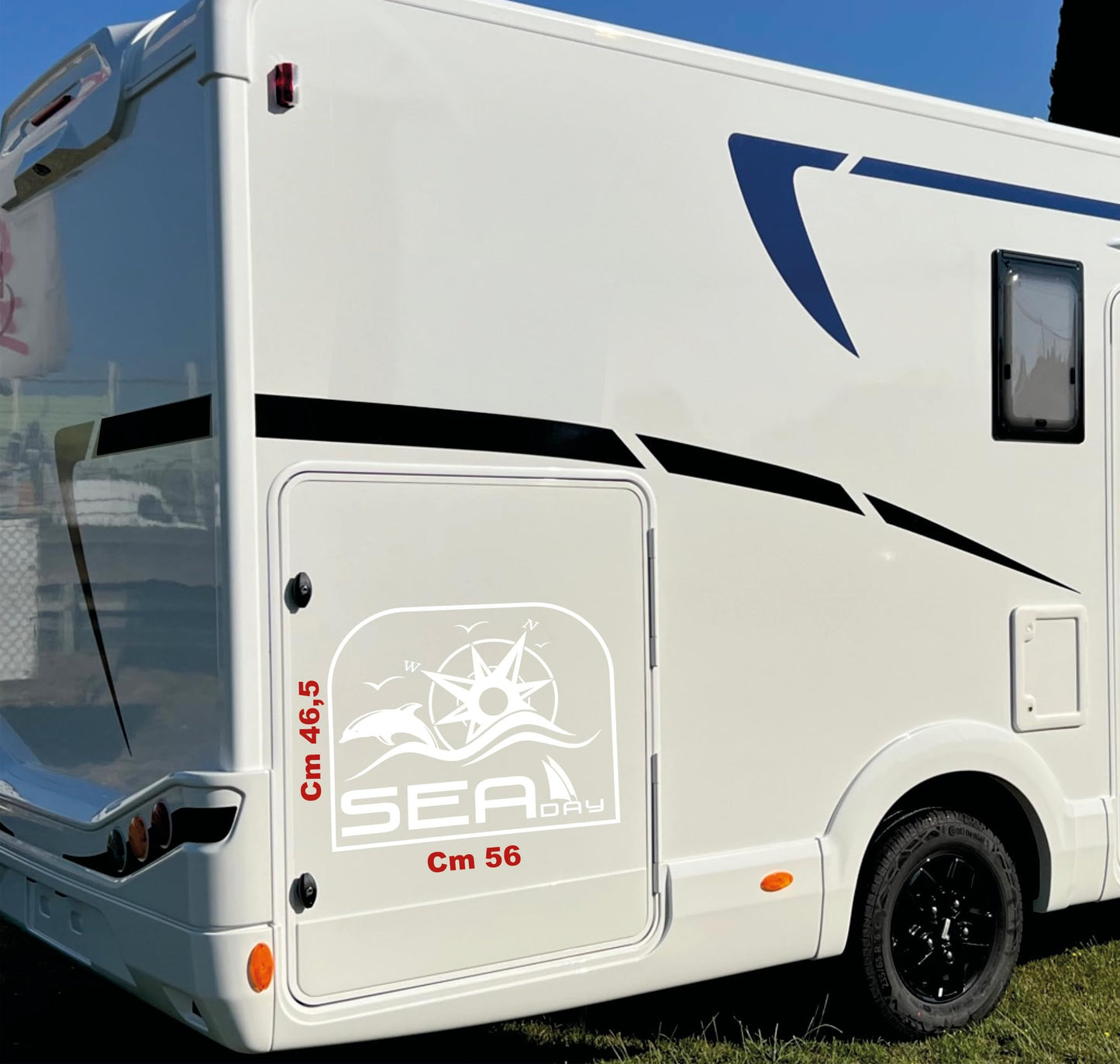 DualColorStampe Adesivi per Camper Compatibili con Adria Arca Bürstner Carthago Chausson Elnagh Mclouis Caravan Motorhome roulotte SEA DAY COD. 0341 a €24.99 solo da DualColorStampe