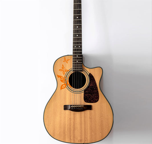 DualColorStampe Adesivi per chitarra classica acustica motivo farfalle (kit da 3 pezzi) decalcomania per chitarra - X0005 a €13.99 solo da DualColorStampe