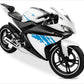 DualColorStampe Adesivi Compatibili con Yamaha YZF-R125 R125 (DX-SX) Carena moto decal stickers Design graffio M0127 a €18.99 solo da DualColorStampe
