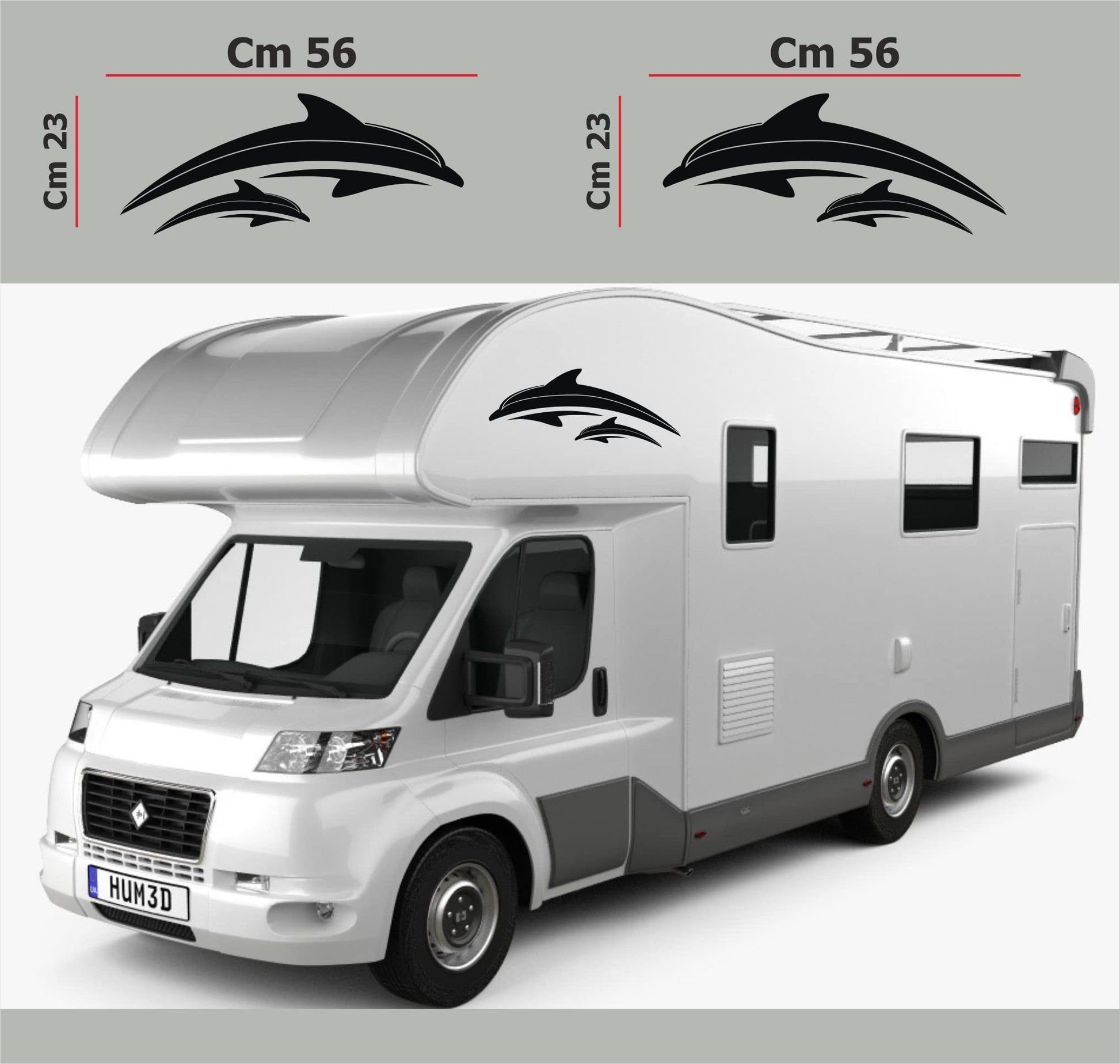 DualColorStampe Adesivi per Camper Compatibili con Adria Arca Bürstner Carthago Chausson Elnagh Mclouis Caravan Motorhome roulotte COD.0208 a €24.99 solo da DualColorStampe