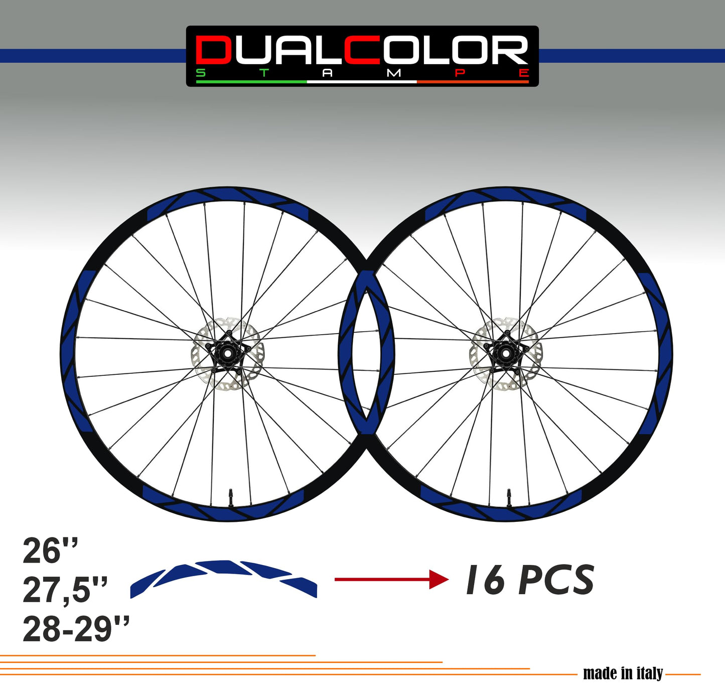 Adesivi Cerchi Bici MTB 26'' - 27,5'' - 28-29'' Pollici Ruota Bici MTB Bike Stickers Cerchi MTB Racing cerchioni COD. B0012