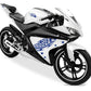 DualColorStampe Adesivi Compatibili con Yamaha YZF-R125 R125 (DX-SX) Carena moto decal stickers Design Stelle scacchiera M0126 a €18.99 solo da DualColorStampe