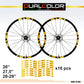 DualColorStampe Adesivi Cerchi Bici 26'' - 27,5'' - 28-29'' Pollici Ruota Bici MTB Bike Stickers Cerchi MTB accessori MTB B0047 a €10.00 solo da DualColorStampe