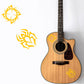 DualColorStampe Adesivi per chitarra classica acustica elettrica basso (kit da 2 pezzi) ragno accessori per chitarra - X0010 a €15.99 solo da DualColorStampe