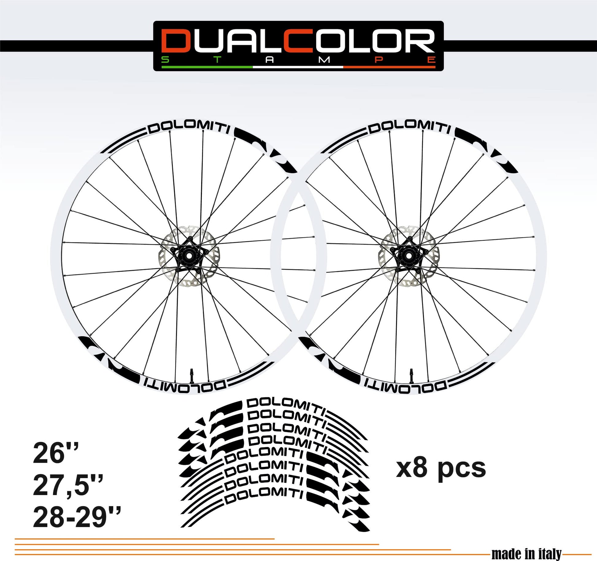 DualColorStampe Adesivi Cerchi Bici 26'' - 27,5'' - 28-29'' Pollici Ruota Bici MTB Bike Stickers Cerchi MTB B0059 a €10.00 solo da DualColorStampe