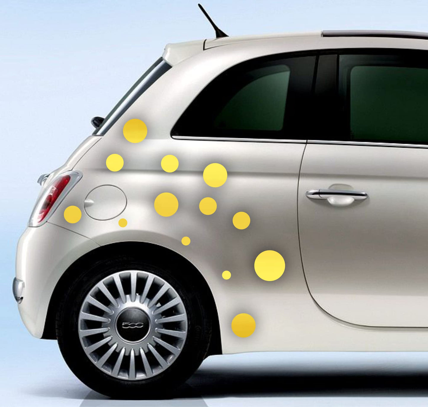 DualColorStampe Adesivi Compatibili con Fiat 500 stickers universali tuning palline pois decal adesivi auto fiancata laterale COD.0216 a €11.99 solo da DualColorStampe