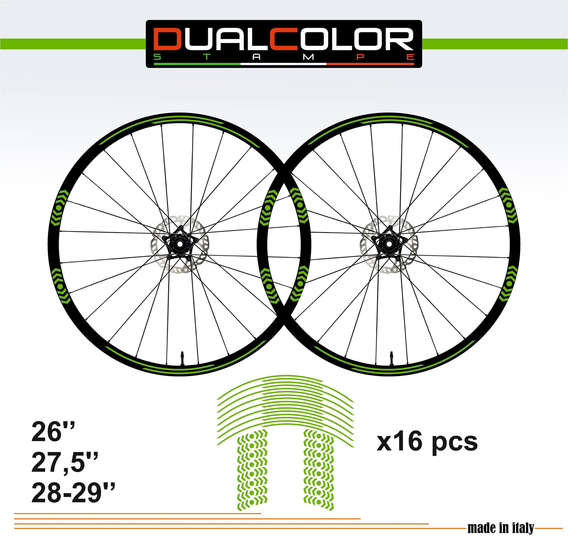 DualColorStampe Adesivi Cerchi Bici 26'' - 27,5'' - 28-29'' Pollici Ruota Bici MTB Bike Stickers Cerchi MTB frecce B0052 a €10.00 solo da DualColorStampe