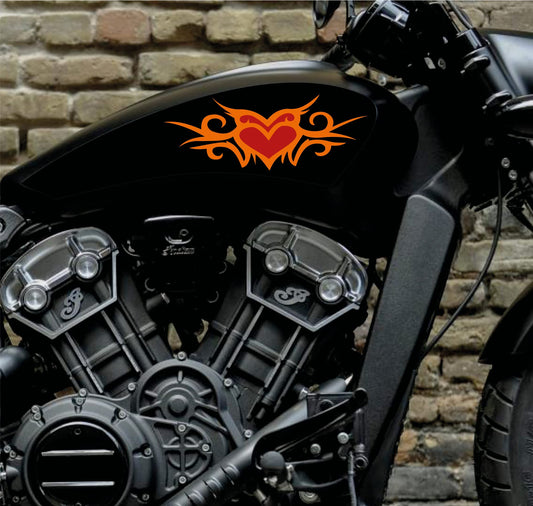 DualColorStampe Adesivi Compatibili con Indian motorcycle moto serbatoio DX-SX stickers Moto Motorbike TRIBALE Cuore COD.M0273 a €20.99 solo da DualColorStampe