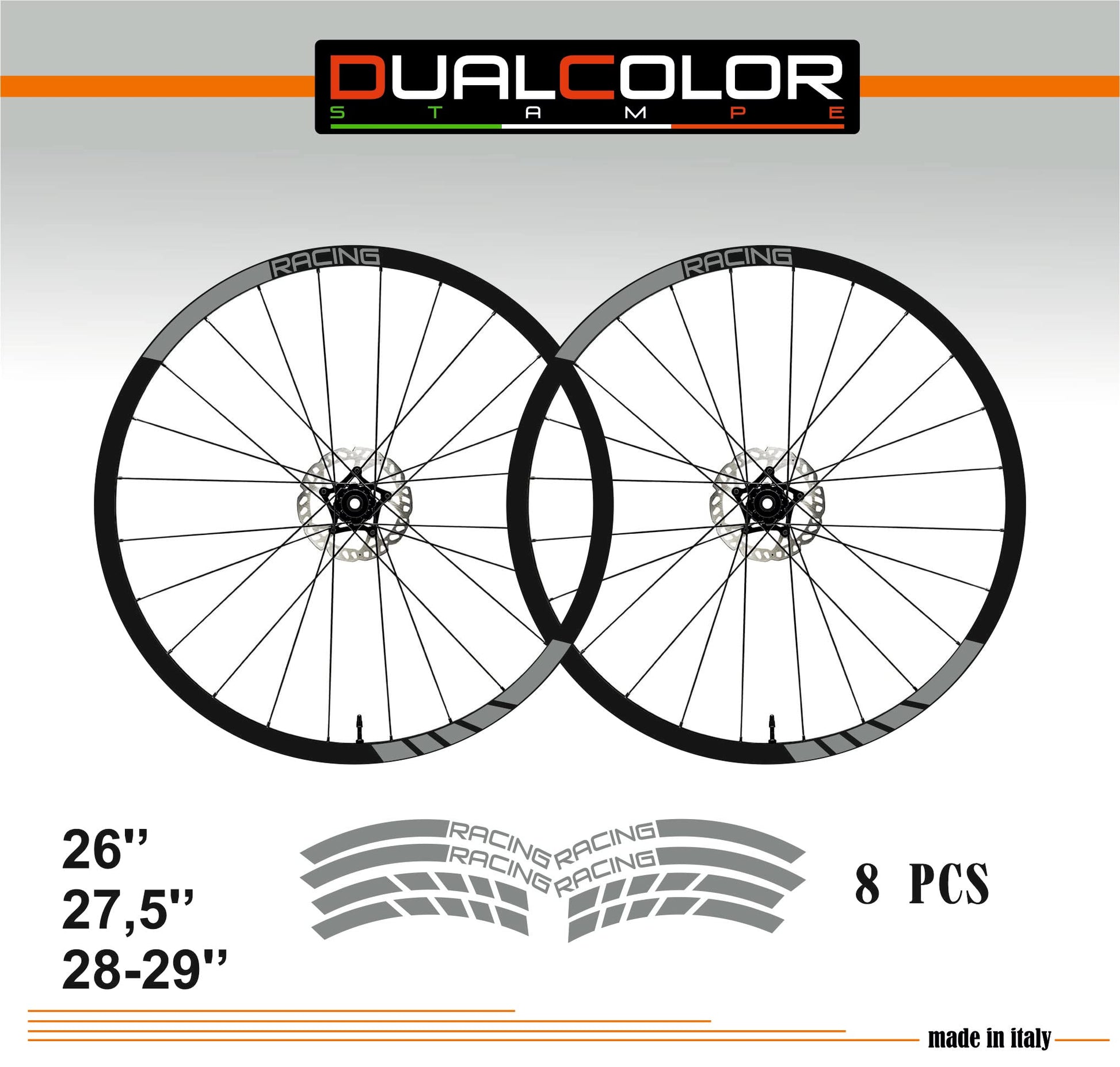 DualColorStampe Adesivi Cerchi Bici 26'' - 27,5'' - 28-29'' Pollici Ruota Bici MTB Bike Stickers Cerchi MTB racing B0031 a €10.00 solo da DualColorStampe