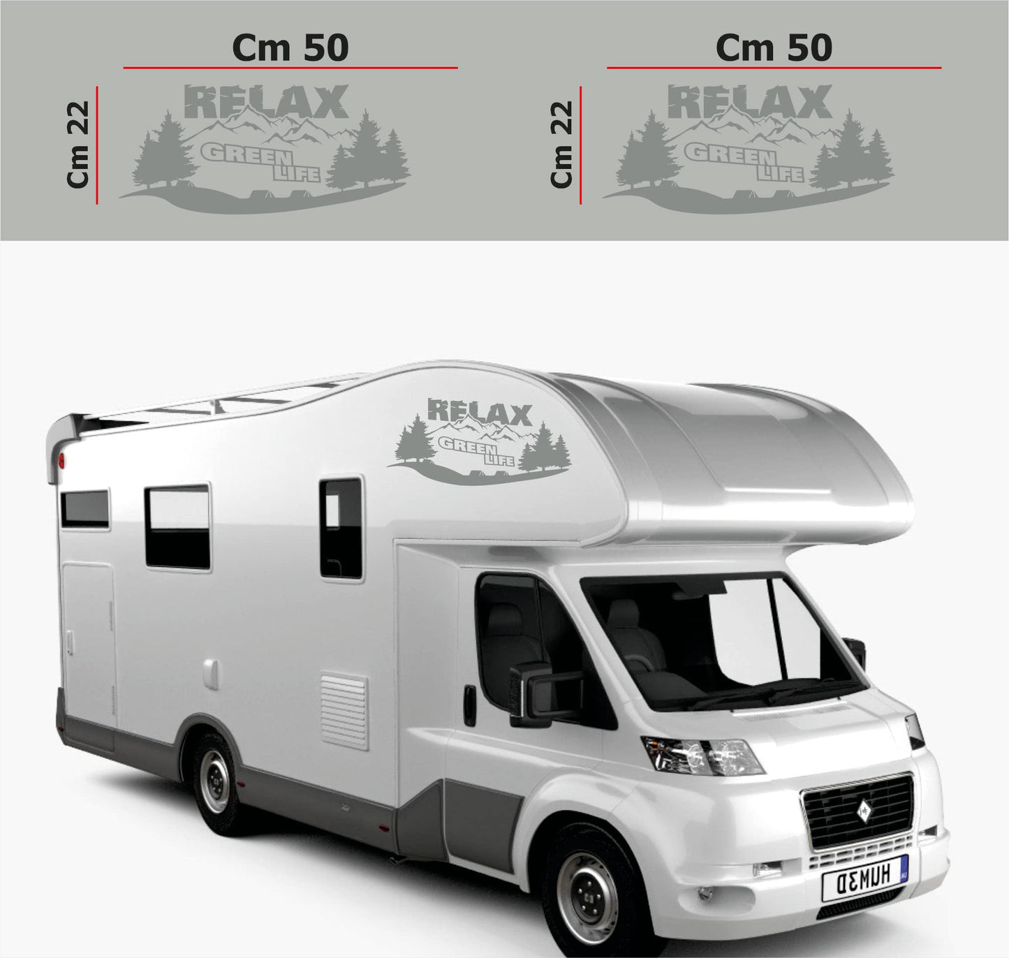 DualColorStampe Adesivi per Camper Compatibili con Adria Arca Bürstner Carthago Chausson Elnagh Mclouis Caravan Motorhome roulotte RELAX COD.0324 a €24.99 solo da DualColorStampe