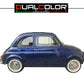 DualColorStampe Adesivi Compatibili con Fiat 500L (ANNO 1972) stickers LIMITED EDITION Scacchiera tuning decal adesivi auto fiancata laterale COD.0358