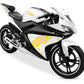 DualColorStampe Adesivi Compatibili con Yamaha YZF-R125 R125 (DX-SX) Carena moto decal stickers Design Stelle scacchiera M0126 a €18.99 solo da DualColorStampe