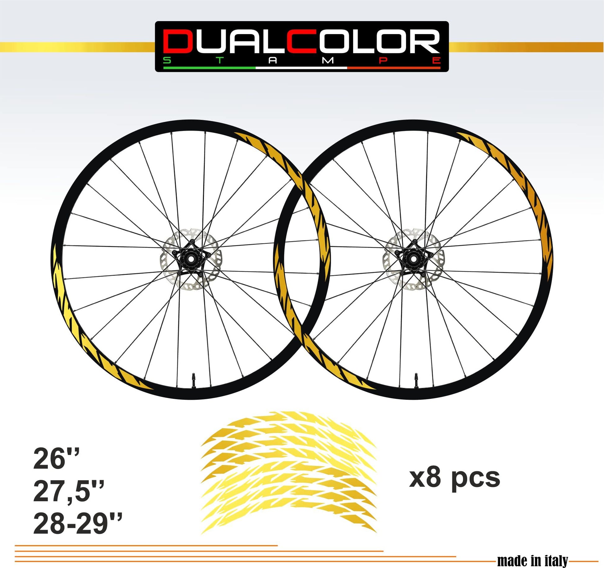 DualColorStampe Adesivi Compatibili con CUBE Cerchi Bici 26'' - 27,5'' - 28-29'' Pollici Ruota Bici MTB Bike Stickers Cerchi MTB B0062 a €15.99 solo da DualColorStampe