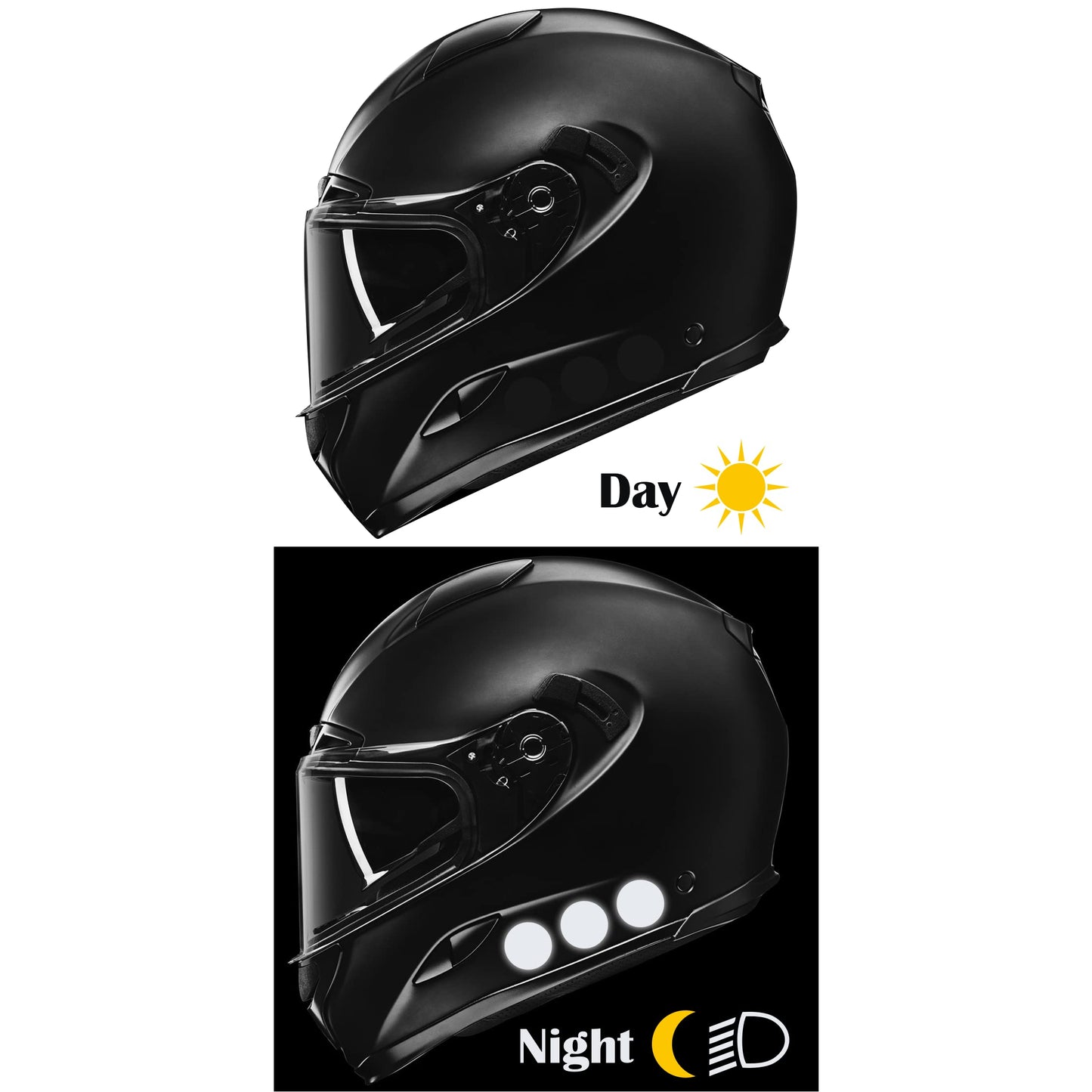 DualColorStampe Adesivi 12 PZ Sicurezza e visibilità di Notte per Bicicletta Passeggino Casco Moto Motorino Nero rifrangenti riflettenti catarifrangenti stickers COD.0273 a €8.99 solo da DualColorStampe