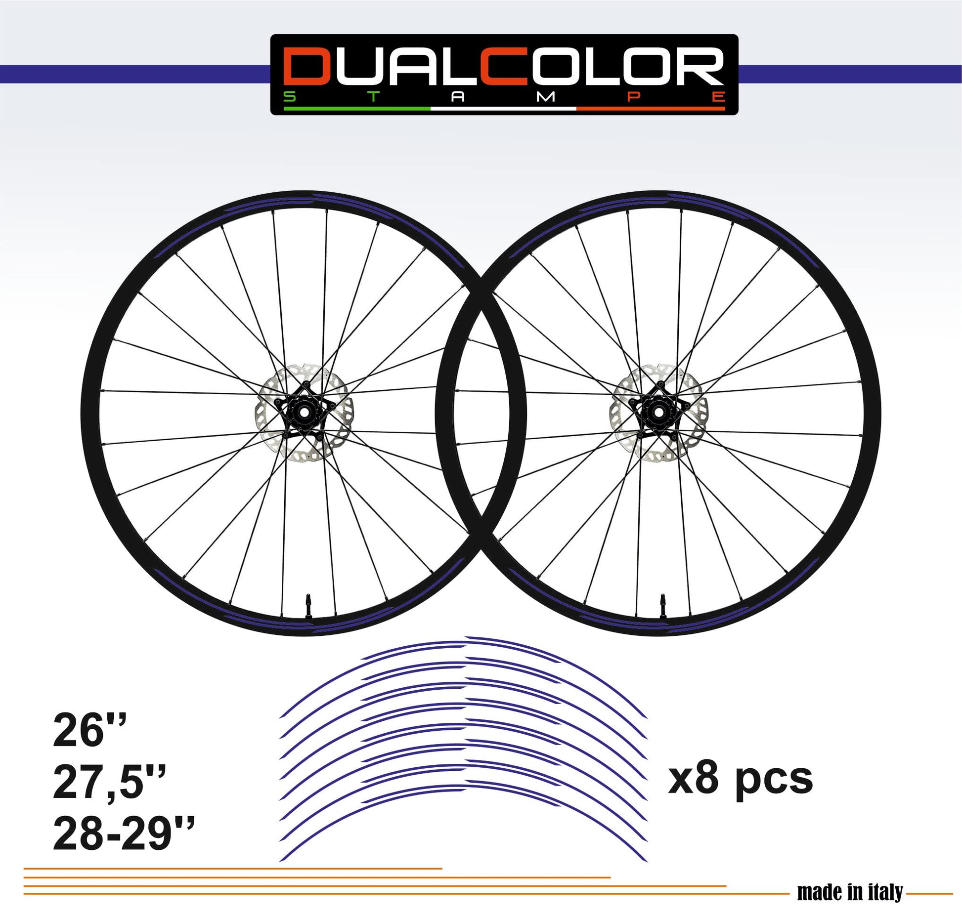 DualColorStampe Adesivi Cerchi Bici 26'' - 27,5'' - 28-29'' Pollici Ruota Bici MTB Bike Stickers Cerchi MTB accessori MTB B0043 a €10.00 solo da DualColorStampe