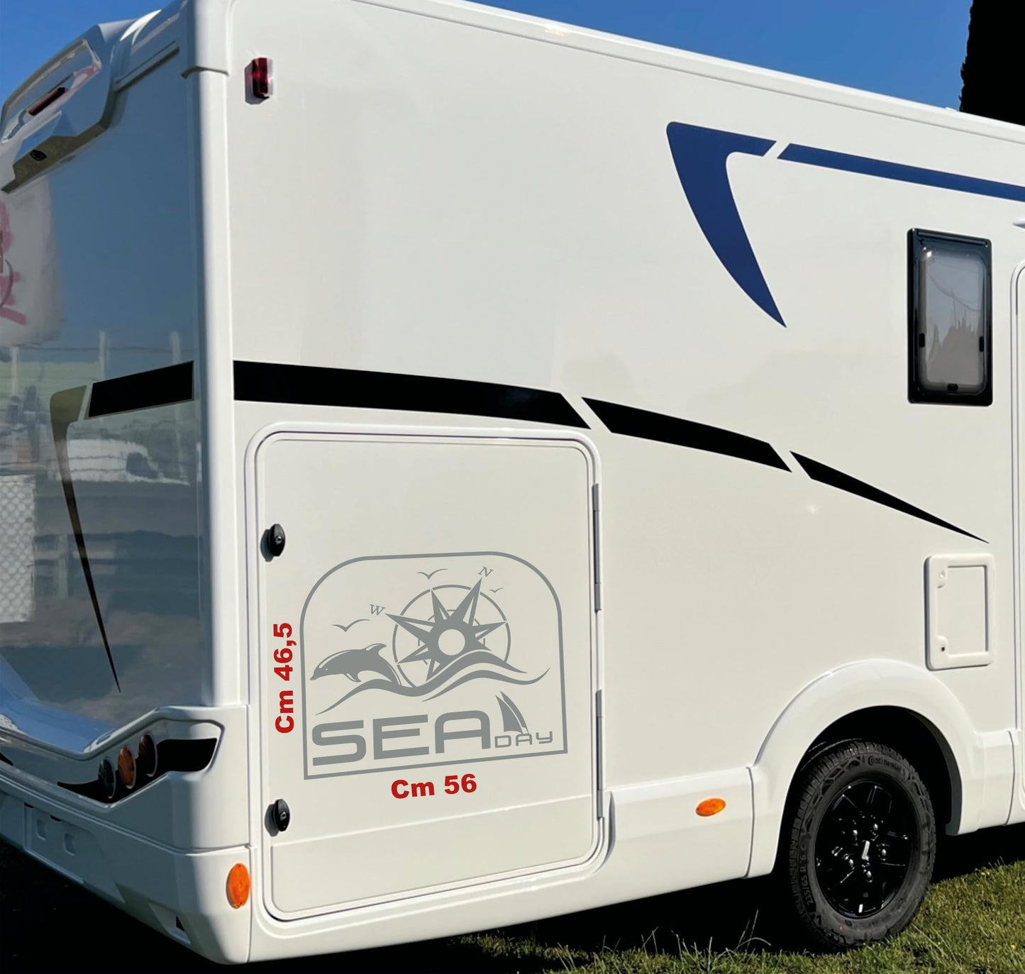 DualColorStampe Adesivi per Camper Compatibili con Adria Arca Bürstner Carthago Chausson Elnagh Mclouis Caravan Motorhome roulotte SEA DAY COD. 0341 a €24.99 solo da DualColorStampe