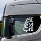 DualColorStampe Adesivi Compatibili con Scania Daf Iveco Man Camion accessori camion stickers camion finestrino BAD COD.0306 a €19.99 solo da DualColorStampe