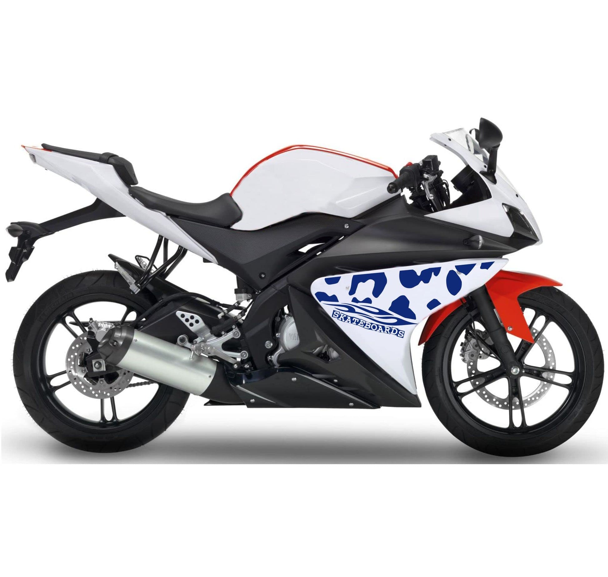 DualColorStampe Adesivi Compatibili con Yamaha YZF-R125 R125 (DX-SX) Carena moto decal stickers Design maculato M0168 a €35.99 solo da DualColorStampe