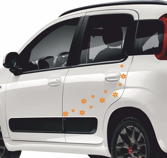 Adesivi per Auto -Fiori Macchina Auto Moto Camper, Stickers colore a scelta COD.0009 a €9.99 solo da DualColorStampe