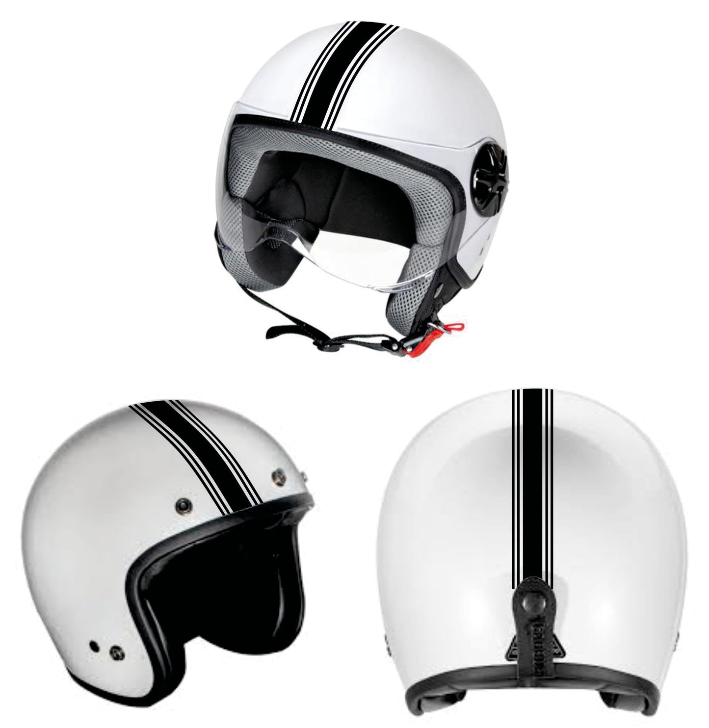 DualColorStampe Adesivi per casco moto motorino Helmet universale Stripes Strisce Design sportivo stickers STRISCIA adesiva C0064 a €12.99 solo da DualColorStampe