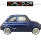 DualColorStampe Adesivi Compatibili con Fiat 500L (ANNO 1972) stickers quadrati Stelle palline tuning decal adesivi auto fiancata laterale COD.0360