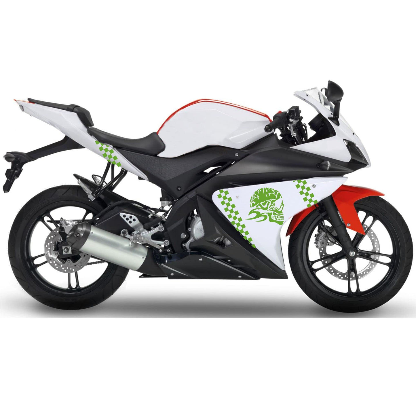 DualColorStampe Adesivi Compatibili con Yamaha YZF-R125 R125 (DX-SX) Carena moto decal stickers Design graffio M0166 a €39.99 solo da DualColorStampe