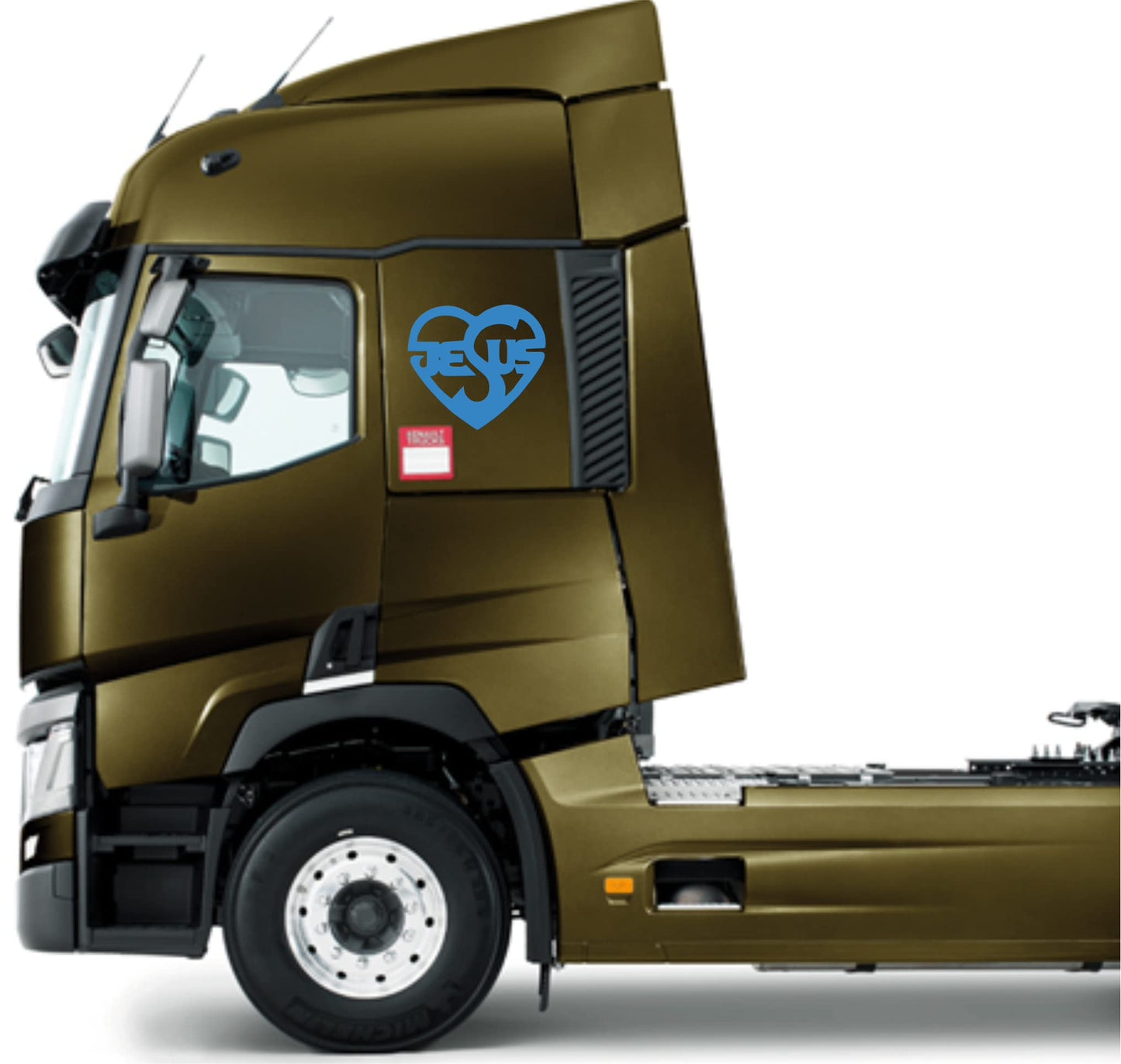 DualColorStampe Adesivi compatibili con Scania Iveco Man Daf Volvo per camion tir furgone Gesù Jesus decorazioni camion accessori stickers COD.0224 a €18.90 solo da DualColorStampe