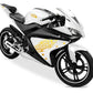 DualColorStampe Adesivi Compatibili con Yamaha YZF-R125 R125 (DX-SX) Carena moto decal stickers Design Stelle scacchiera M0126 a €18.99 solo da DualColorStampe