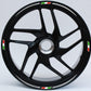 DualColorStampe Confezione Adesivi Set Completo di Cerchi Strisce per Moto per 2 Ruote da 15'' pollici strips Design Italia COD.D0091 a €12.99 solo da DualColorStampe