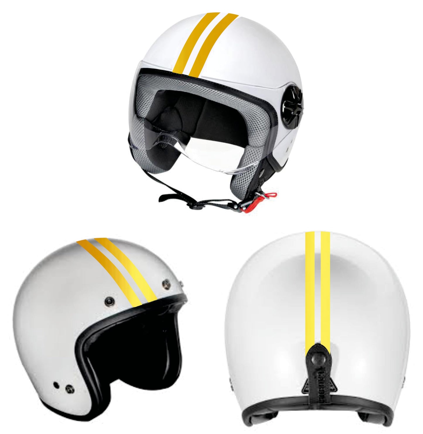 DualColorStampe Adesivi per casco moto motorino Helmet universale Stripes Strisce Design sportivo stickers STRISCIA DOPPIA adesiva C0065 a €12.99 solo da DualColorStampe