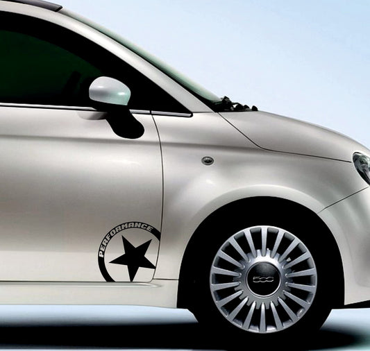 DualColorStampe Adesivi compatibili con Fiat 500 stella stickers decal carrozzeria decalcomania accessori auto COD.0287 a €19.99 solo da DualColorStampe