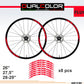 DualColorStampe Adesivi Compatibili con CUBE Cerchi Bici 26'' - 27,5'' - 28-29'' Pollici Ruota Bici MTB Bike Stickers Cerchi MTB B0062 a €15.99 solo da DualColorStampe