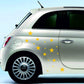 DualColorStampe Adesivi Compatibili con Fiat 500 stickers universali tuning stelline decal adesivi auto fiancata laterale COD.0284 a €11.99 solo da DualColorStampe