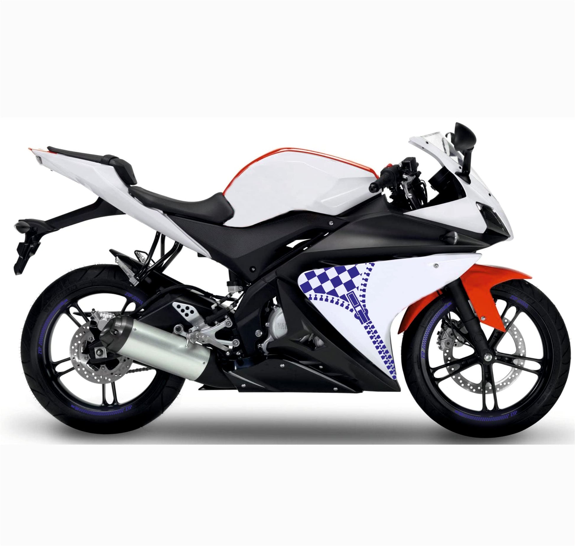 DualColorStampe Adesivi Compatibili con Yamaha YZF-R125 R125 (2014-2018) Strisce cerchi 17'' Pollici + Carena moto decalcomania stickers COD.M0240 a €45.90 solo da DualColorStampe