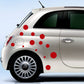 DualColorStampe Adesivi Compatibili con Fiat 500 stickers universali tuning palline pois decal adesivi auto fiancata laterale COD.0216 a €11.99 solo da DualColorStampe