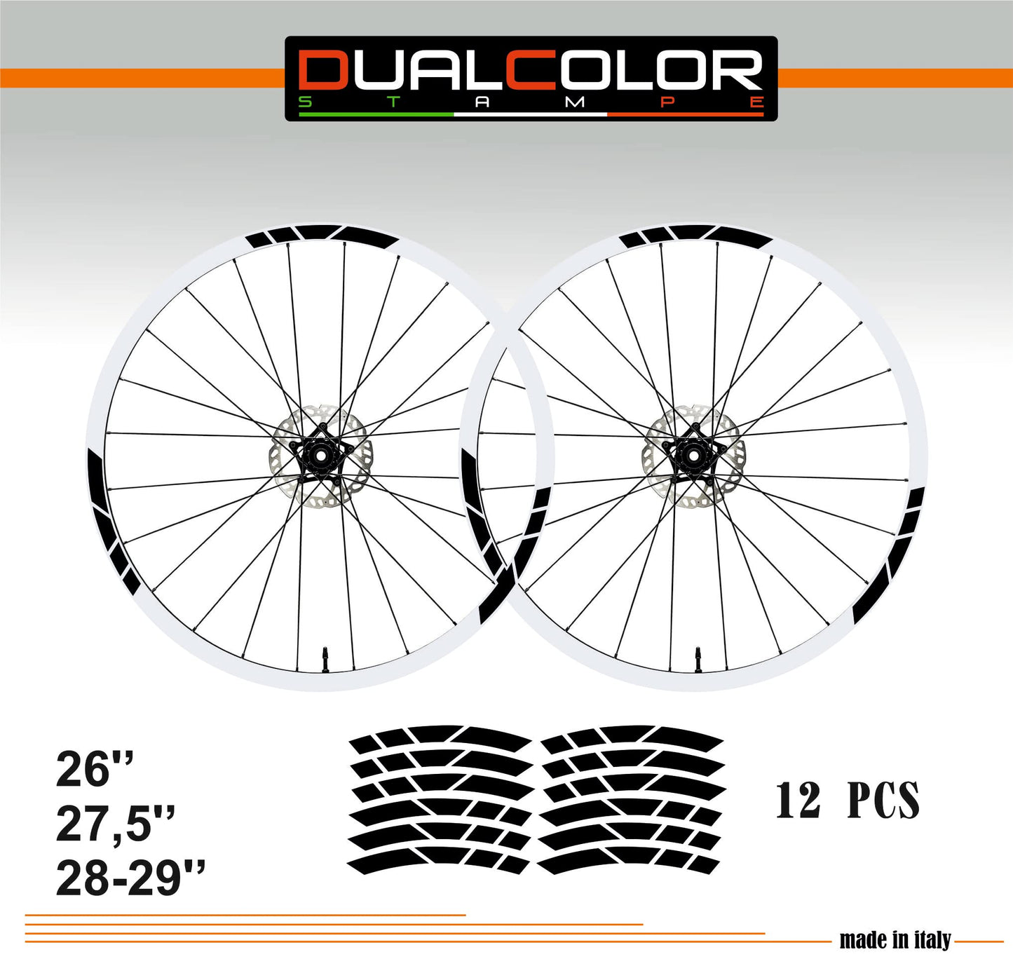 DualColorStampe Adesivi Cerchi Bici 26'' - 27,5'' - 28-29'' Pollici Ruota Bici MTB Bike Stickers Cerchi MTB B0030 a €10.00 solo da DualColorStampe