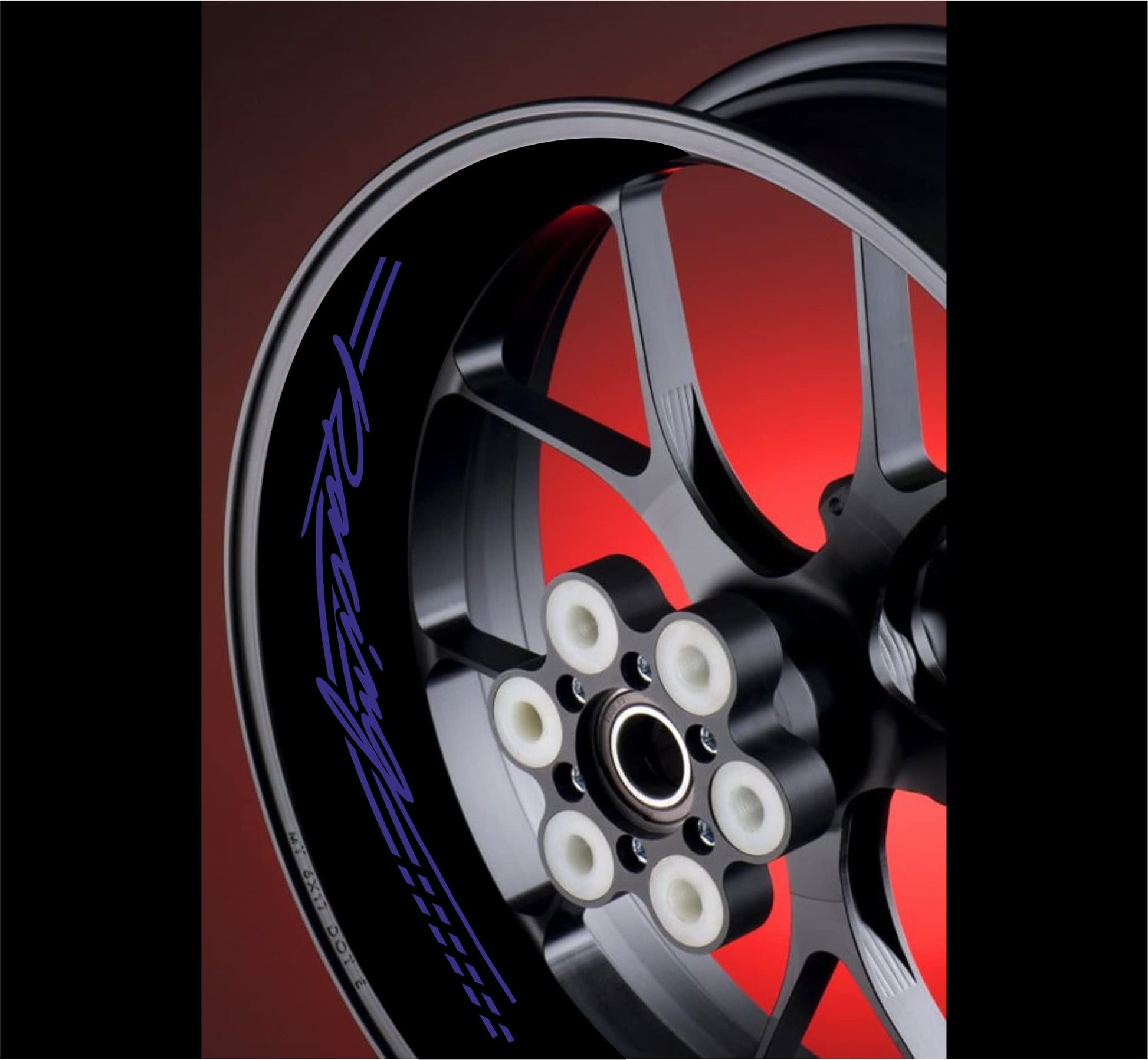 DualColorStampe Adesivi interno cerchi moto 17 POLLICI Compatibili con Ducati Suzuki Kawasaki Honda Triumph cerchi cerchioni gomme strisce COD.D0043 a €9.99 solo da DualColorStampe