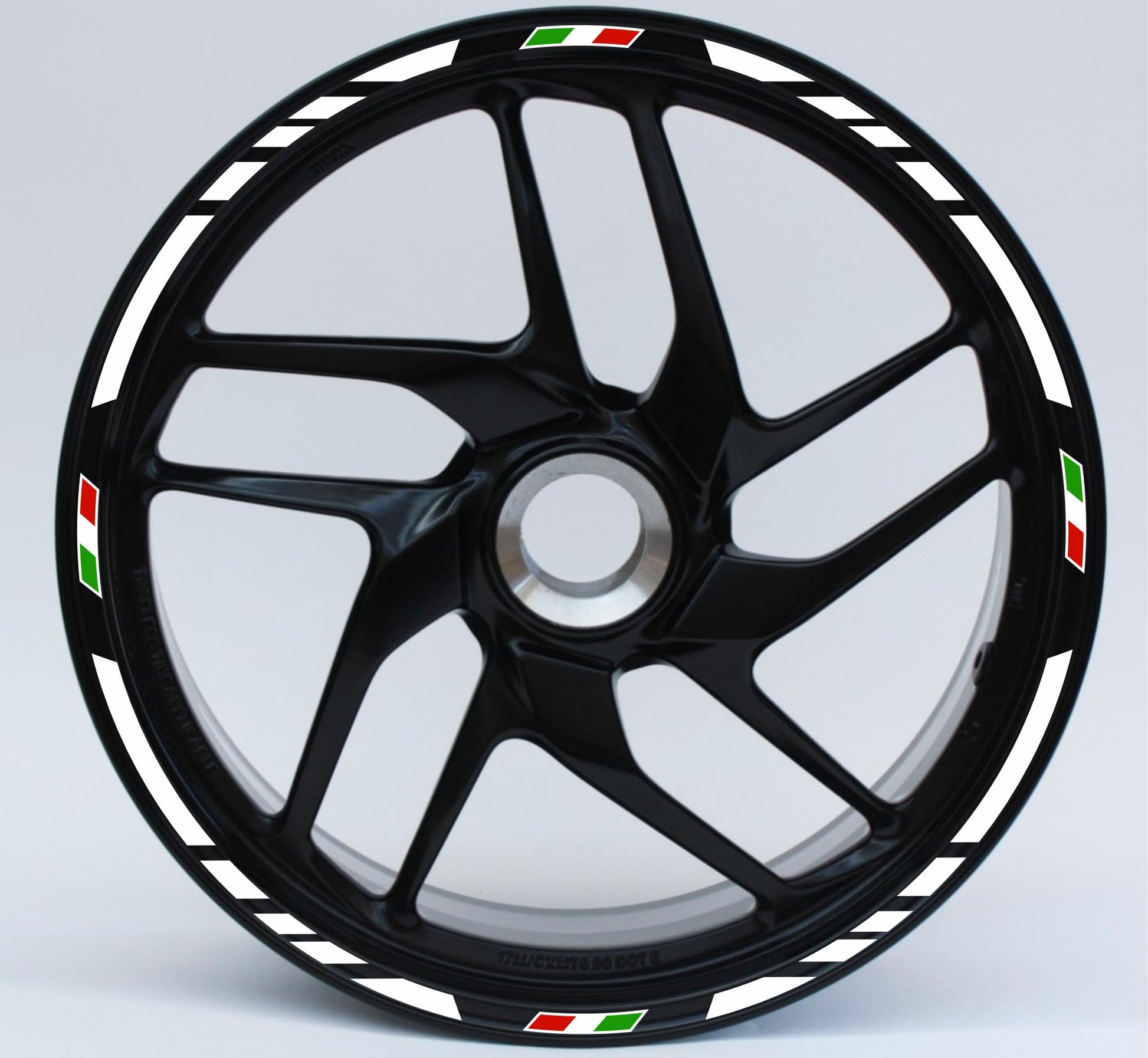 DualColorStampe Confezione Adesivi Set Completo di Cerchi Strisce per Moto per 2 Ruote da 15'' pollici strips Design bandiera italiana COD.D0085 a €12.99 solo da DualColorStampe