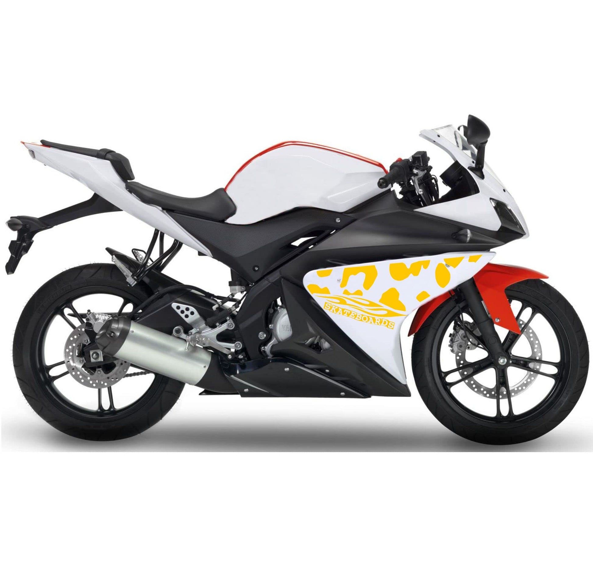 DualColorStampe Adesivi Compatibili con Yamaha YZF-R125 R125 (DX-SX) Carena moto decal stickers Design maculato M0168 a €35.99 solo da DualColorStampe