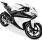 DualColorStampe Adesivi Compatibili con Yamaha YZF-R125 R125 (DX-SX) Carena moto decal stickers Design Stelle scacchiera M0126 a €18.99 solo da DualColorStampe