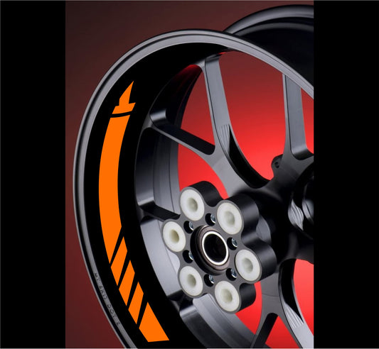 DualColorStampe Adesivi interno cerchi moto 17 POLLICI Compatibili con Ducati Suzuki Kawasaki Honda Triumph cerchioni gomme strisce COD.D0055 a €9.99 solo da DualColorStampe