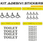 Adesivi per PORTA ETICHETTA BAGNO DISABILI stickers WC TOILETTE OMINI INVALIDI/SEDIA A ROTELLE COD.I0019 a €12.99 solo da DualColorStampe