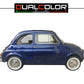 DualColorStampe Adesivi Compatibili con Fiat 500L (ANNO 1972) stickers quadrati Stelle palline tuning decal adesivi auto fiancata laterale COD.0360