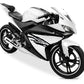 DualColorStampe Adesivi Compatibili con Yamaha YZF-R125 R125 (DX-SX) Carena moto decal stickers Design sportivo M0120 a €19.99 solo da DualColorStampe